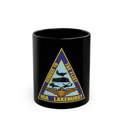 NAS Lakehurst (U.S. Navy) Black Coffee Mug-11oz-The Sticker Space