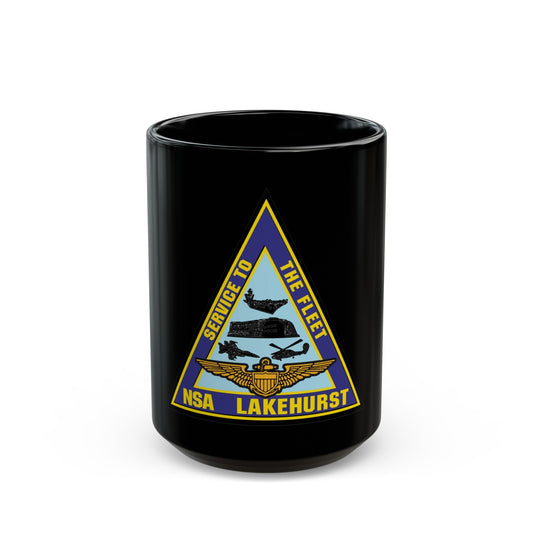 NAS Lakehurst (U.S. Navy) Black Coffee Mug-15oz-The Sticker Space