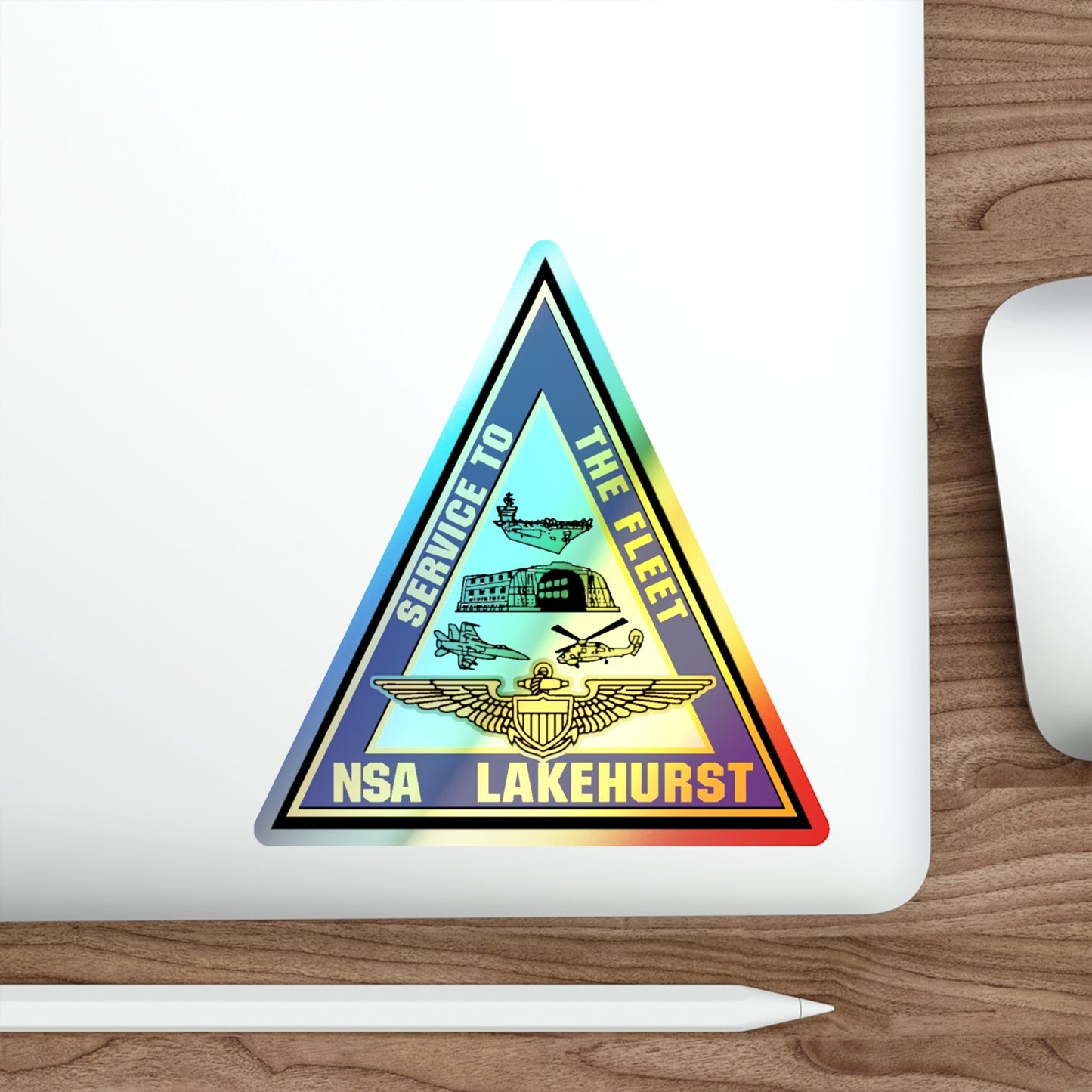 NAS Lakehurst (U.S. Navy) Holographic STICKER Die-Cut Vinyl Decal-The Sticker Space