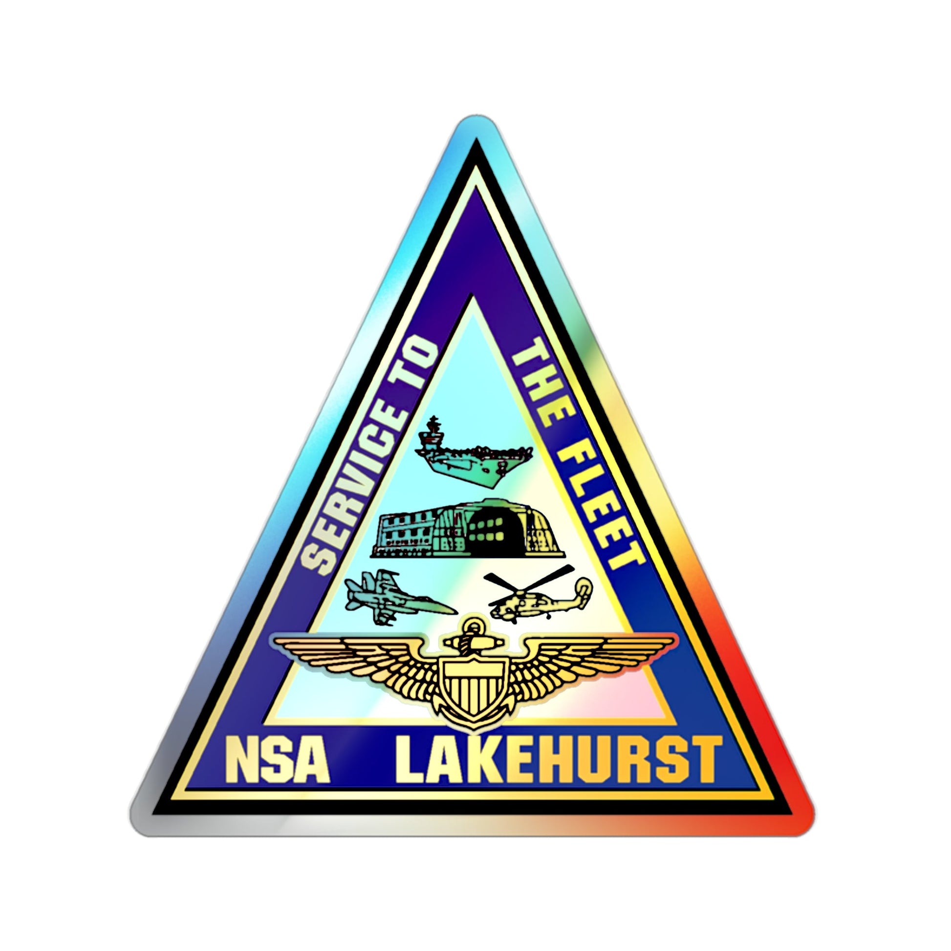 NAS Lakehurst (U.S. Navy) Holographic STICKER Die-Cut Vinyl Decal-2 Inch-The Sticker Space