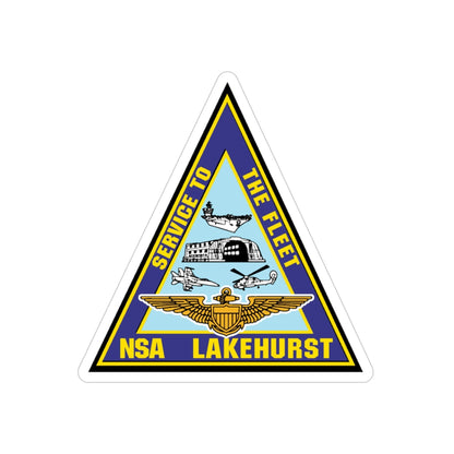 NAS Lakehurst (U.S. Navy) Transparent STICKER Die-Cut Vinyl Decal-4 Inch-The Sticker Space