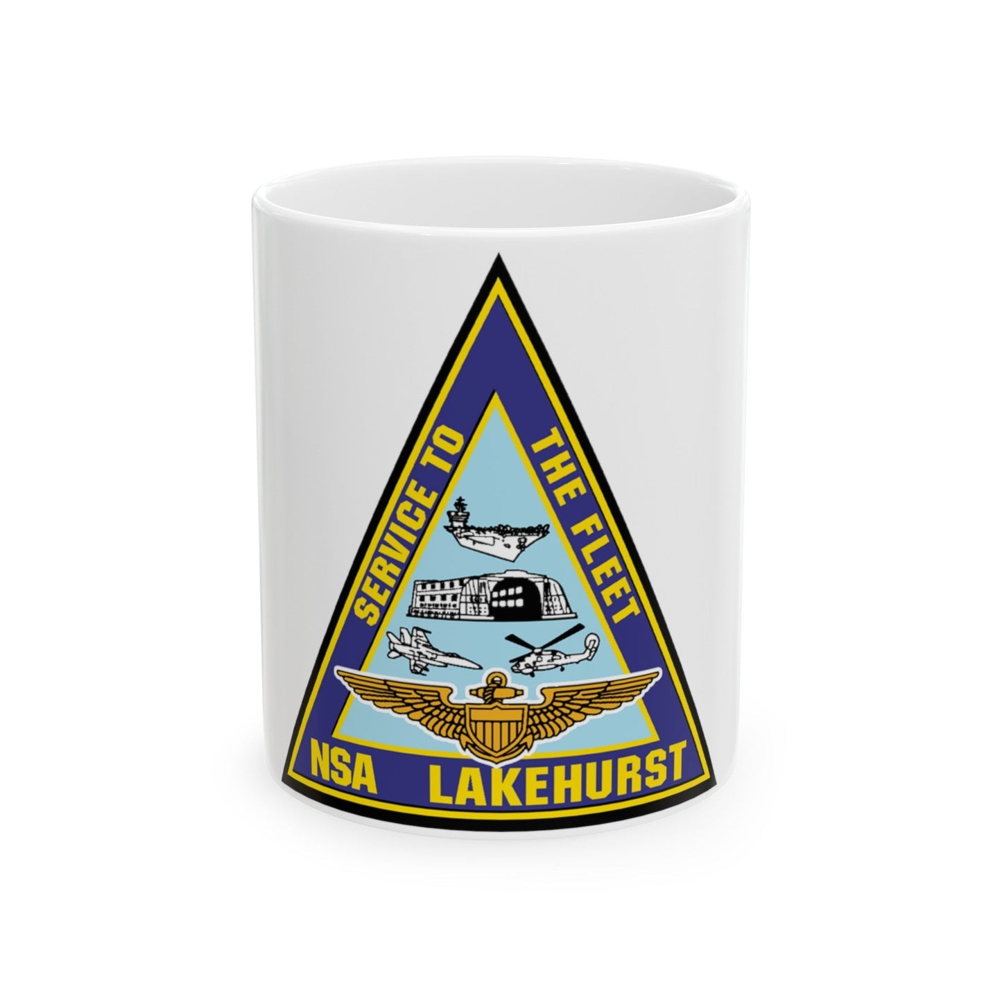 NAS Lakehurst (U.S. Navy) White Coffee Mug-11oz-The Sticker Space