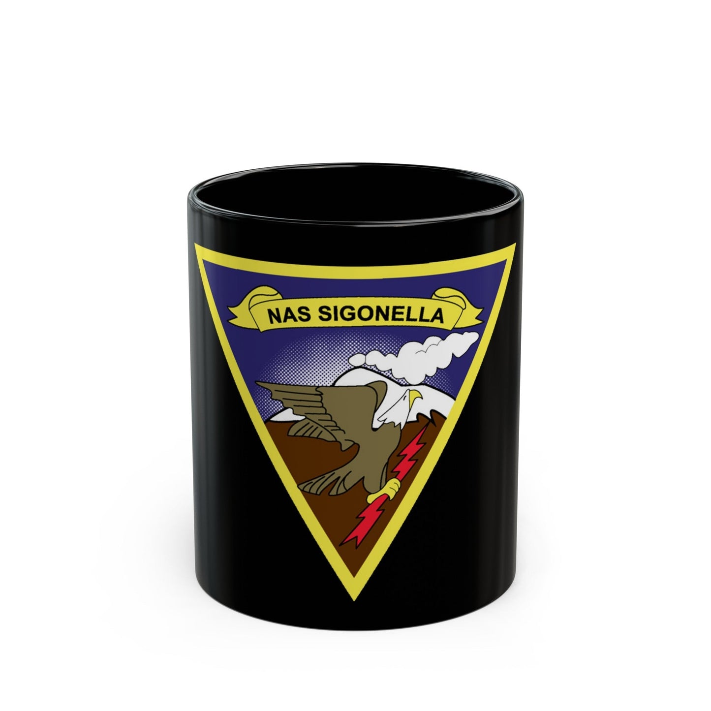 NAS Sigonella (U.S. Navy) Black Coffee Mug-11oz-The Sticker Space