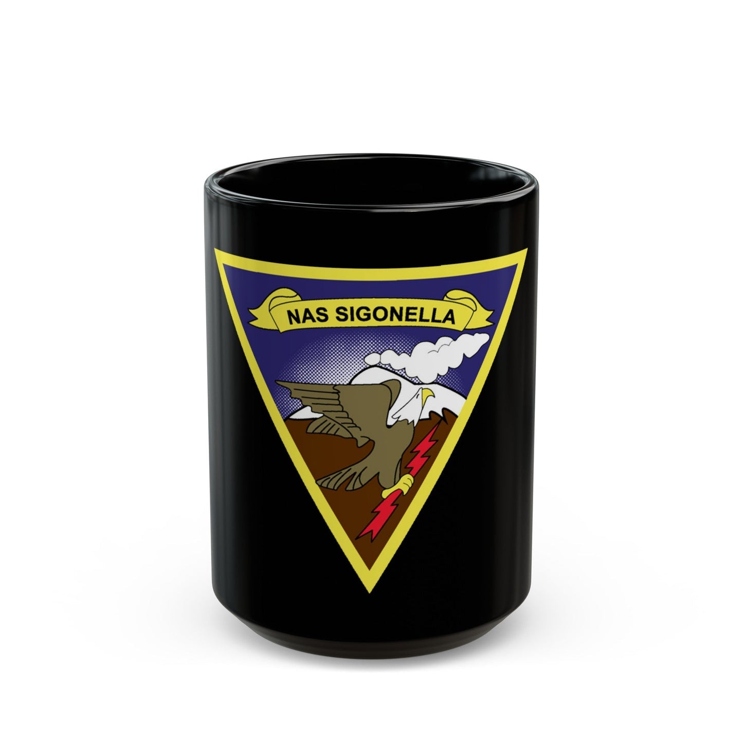 NAS Sigonella (U.S. Navy) Black Coffee Mug-15oz-The Sticker Space