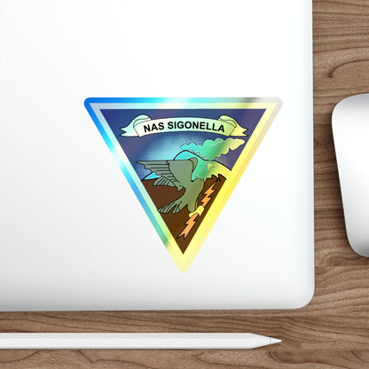 NAS Sigonella (U.S. Navy) Holographic STICKER Die-Cut Vinyl Decal-The Sticker Space