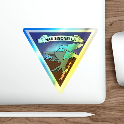 NAS Sigonella (U.S. Navy) Holographic STICKER Die-Cut Vinyl Decal-The Sticker Space