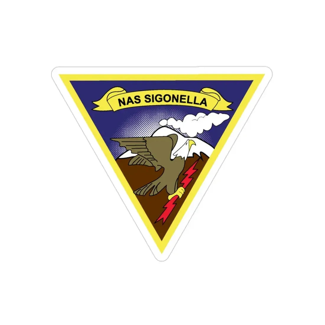 NAS Sigonella (U.S. Navy) Transparent STICKER Die-Cut Vinyl Decal 3 Inch Transparent - The Sticker Space