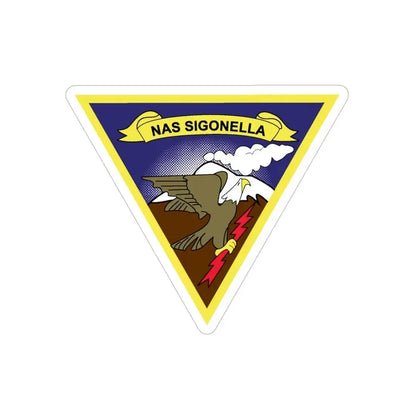 NAS Sigonella (U.S. Navy) Transparent STICKER Die-Cut Vinyl Decal 5 Inch Transparent - The Sticker Space