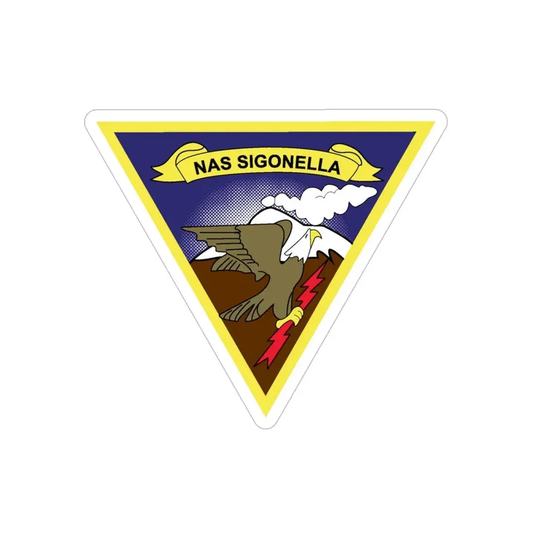 NAS Sigonella (U.S. Navy) Transparent STICKER Die-Cut Vinyl Decal 6 Inch Transparent - The Sticker Space