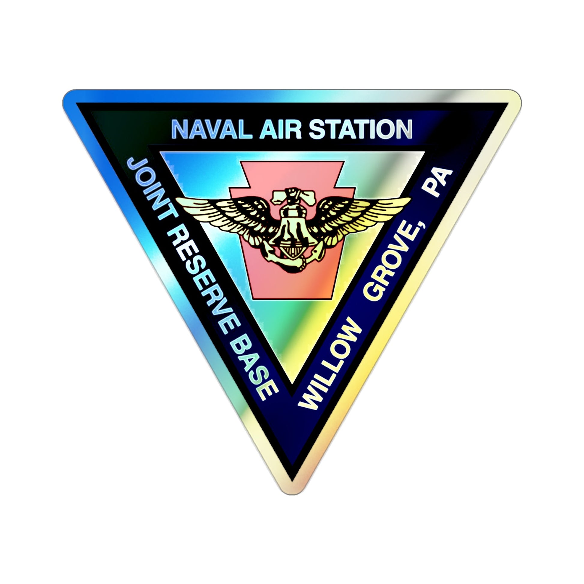 NAS Willow Grove Joint Reserve Base JRB (U.S. Navy) Holographic STICKER Die-Cut Vinyl Decal-2 Inch-The Sticker Space