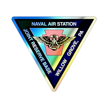 NAS Willow Grove Joint Reserve Base JRB (U.S. Navy) Holographic STICKER Die-Cut Vinyl Decal-2 Inch-The Sticker Space