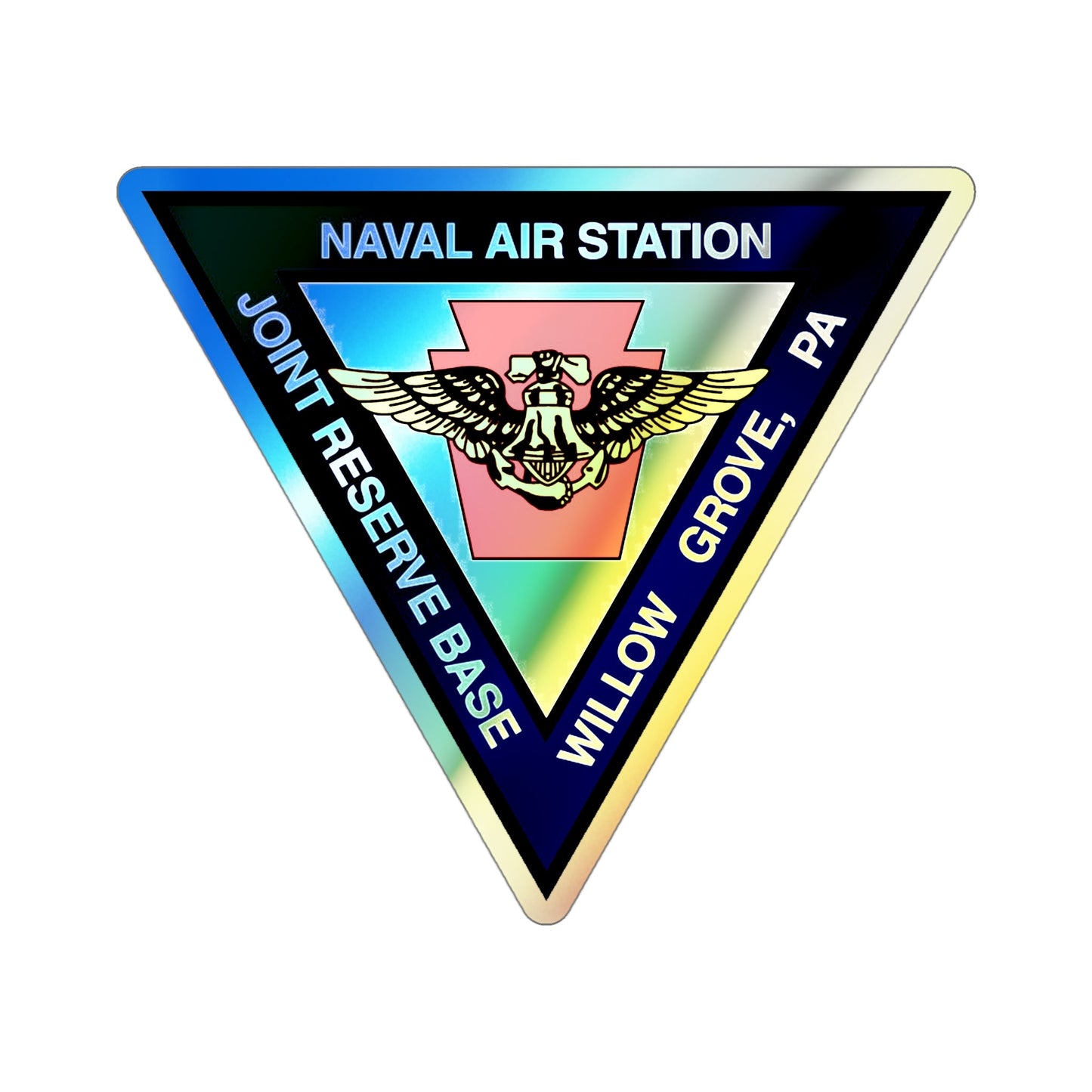 NAS Willow Grove Joint Reserve Base JRB (U.S. Navy) Holographic STICKER Die-Cut Vinyl Decal-4 Inch-The Sticker Space