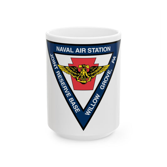 NAS Willow Grove Joint Reserve Base JRB (U.S. Navy) White Coffee Mug-15oz-The Sticker Space