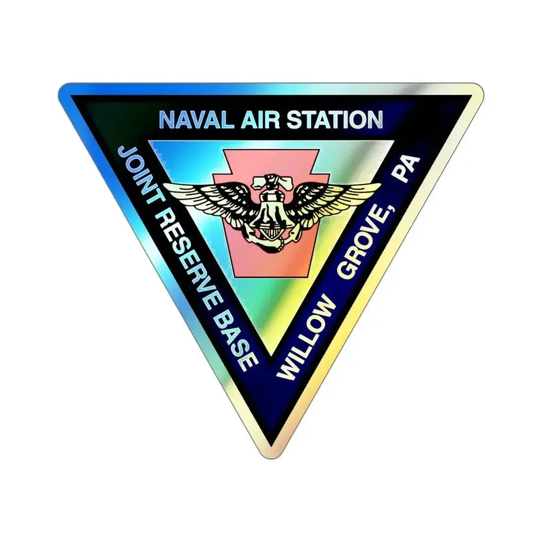 NAS Willow Grove Joint Reserve Base JRB (U.S. Navy) Holographic STICKER Die-Cut Vinyl Decal 6 Inch Holographic - The Sticker Space