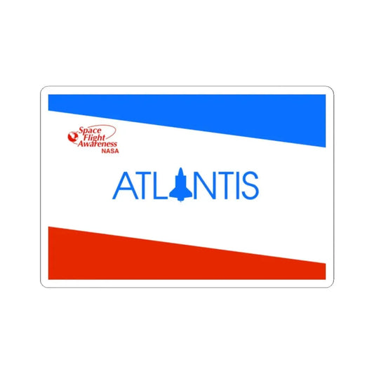 NASA Atlantis Shuttle Flag (United States) STICKER Vinyl Kiss-Cut Decal 2 Inch White - The Sticker Space