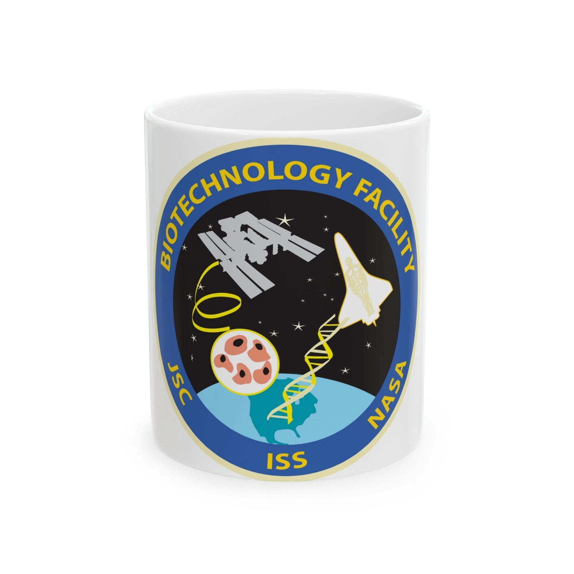 NASA Biotechnology Facility Science and Engineering Research and Development BTF Laboratory at the Johnson Space Center - White Coffee Mug-11oz-The Sticker Space