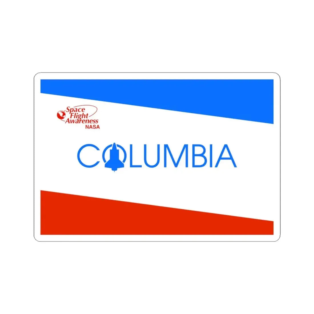 NASA Columbia Shuttle Flag (United States) STICKER Vinyl Kiss-Cut Decal 4 Inch White - The Sticker Space