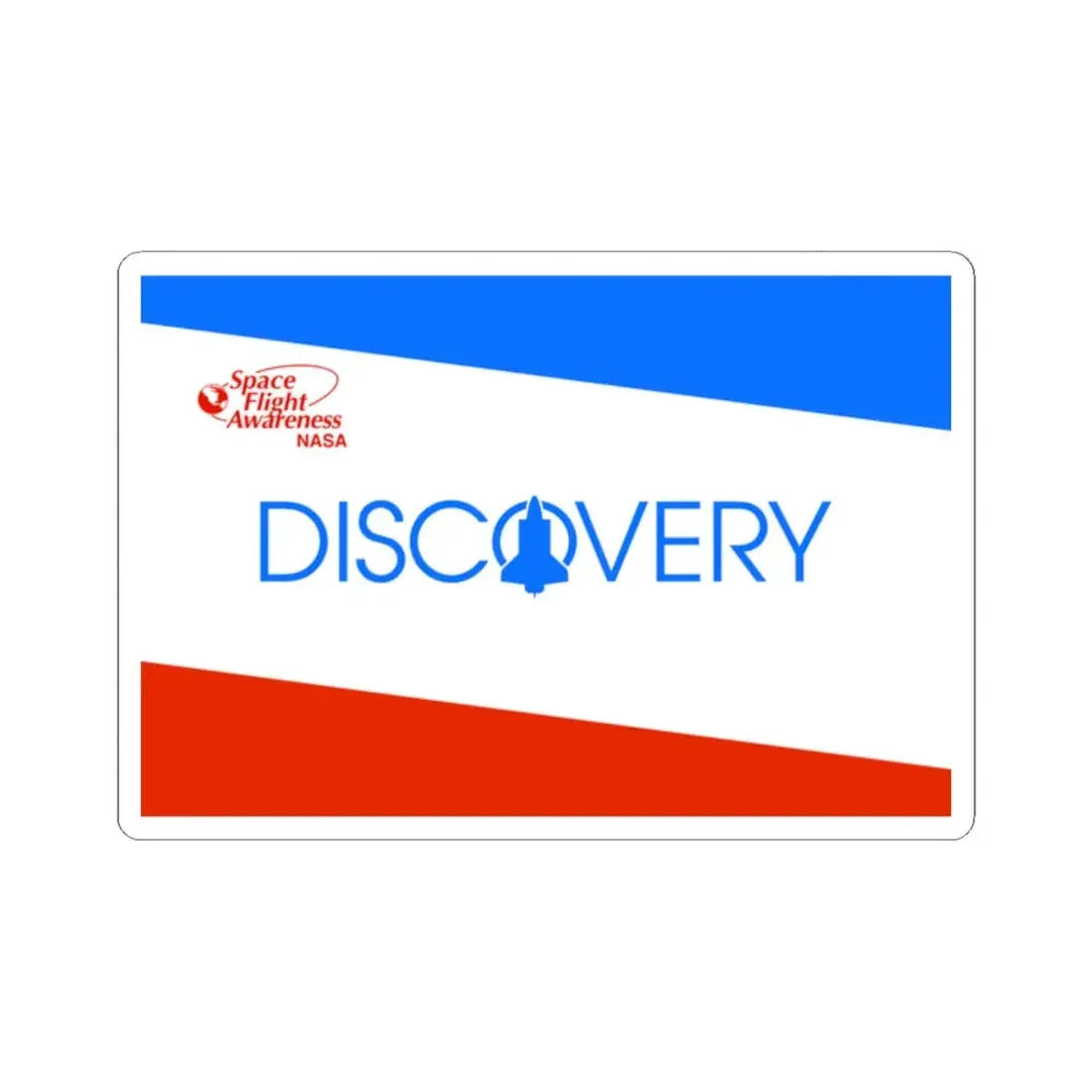 NASA Discovery Shuttle Flag (United States) STICKER Vinyl Kiss-Cut Decal 2 Inch White - The Sticker Space