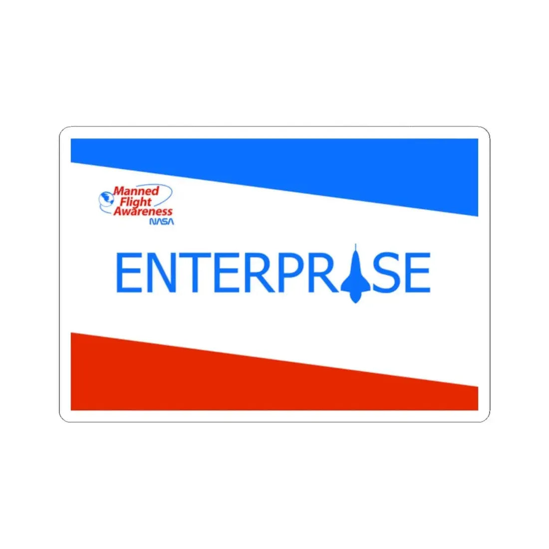 NASA Enterprise Shuttle Flag (United States) STICKER Vinyl Kiss-Cut Decal 2 Inch White - The Sticker Space