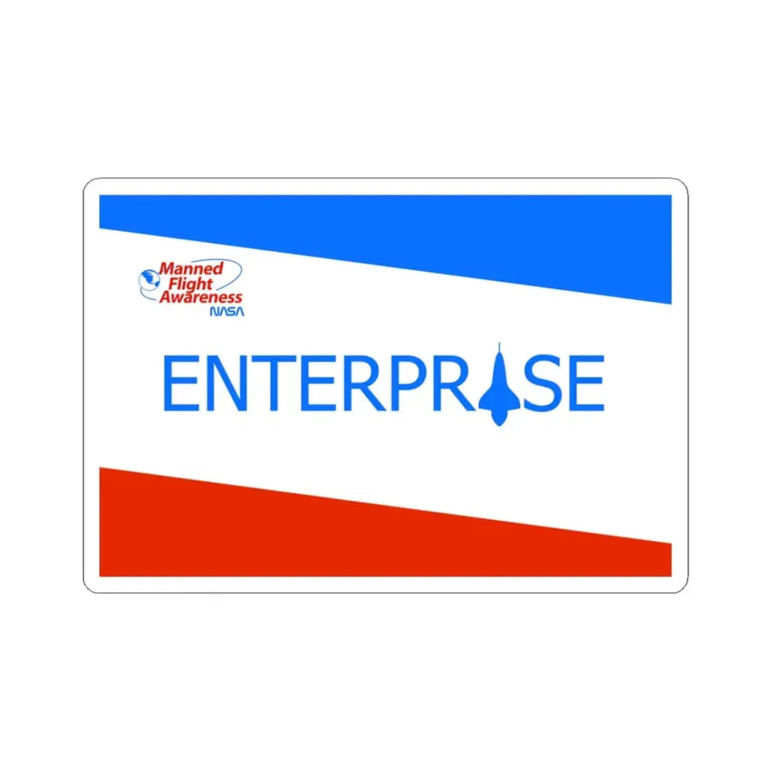 NASA Enterprise Shuttle Flag (United States) STICKER Vinyl Kiss-Cut Decal 3 Inch White - The Sticker Space