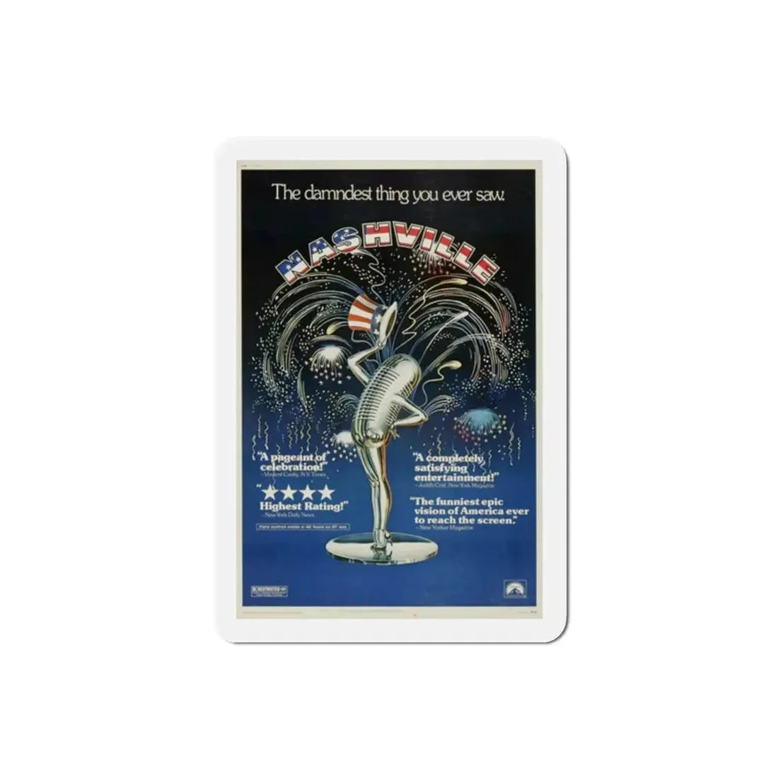 Nashville 1975 Movie Poster Refrigerator Magnet 2 Inch - The Sticker Space