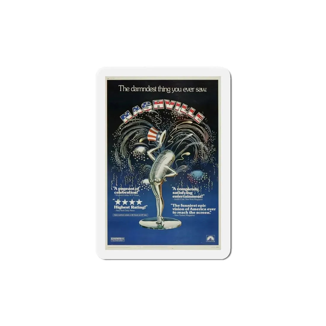 Nashville 1975 Movie Poster Refrigerator Magnet - The Sticker Space