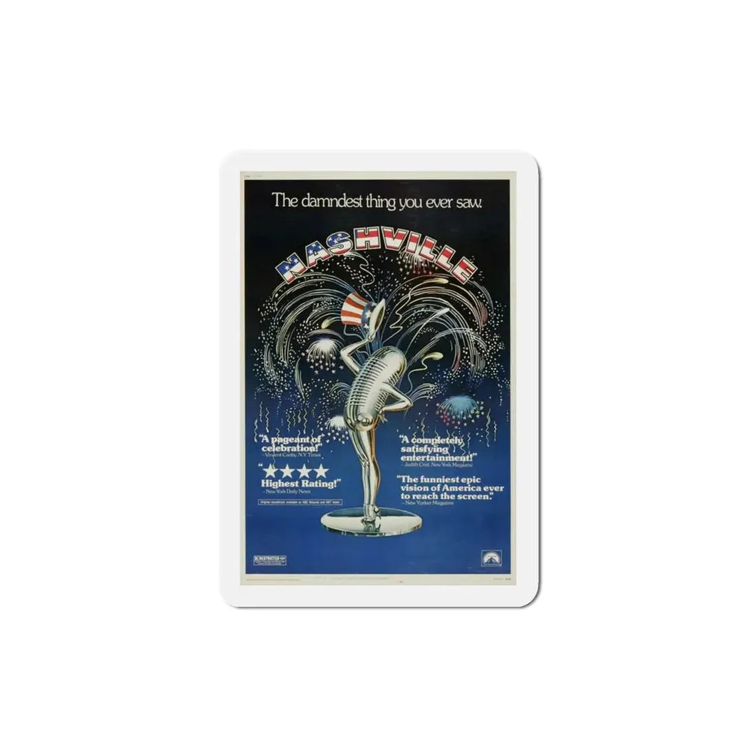 Nashville 1975 Movie Poster Refrigerator Magnet - The Sticker Space