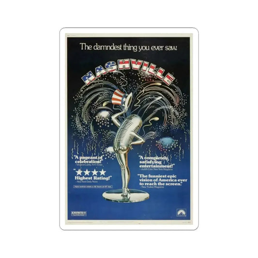 Nashville 1975 Movie Poster - STICKER Vinyl Kiss-Cut Decal 2 Inch White - The Sticker Space