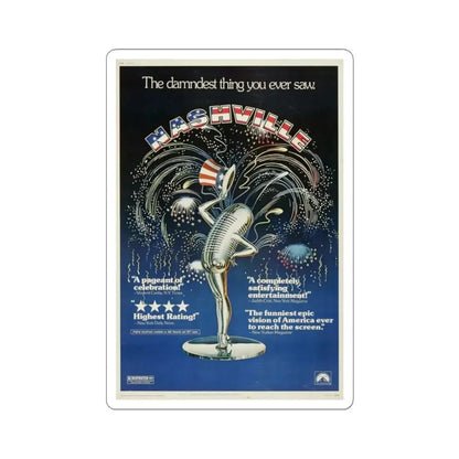 Nashville 1975 Movie Poster - STICKER Vinyl Kiss-Cut Decal 3 Inch White - The Sticker Space