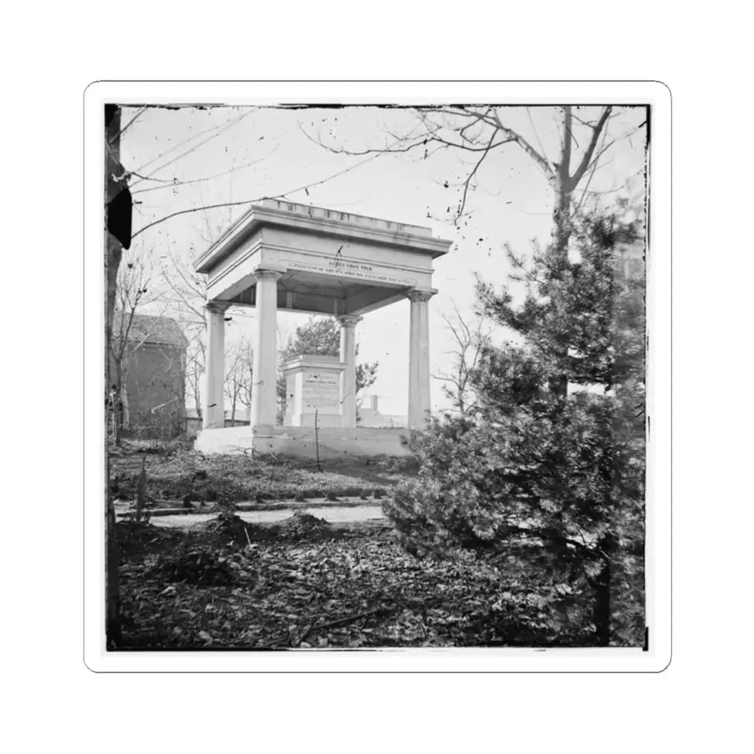 Nashville, Tenn. Tomb of President James K. Polk (U.S. Civil War) STICKER Vinyl Kiss-Cut Decal 2 Inch White - The Sticker Space