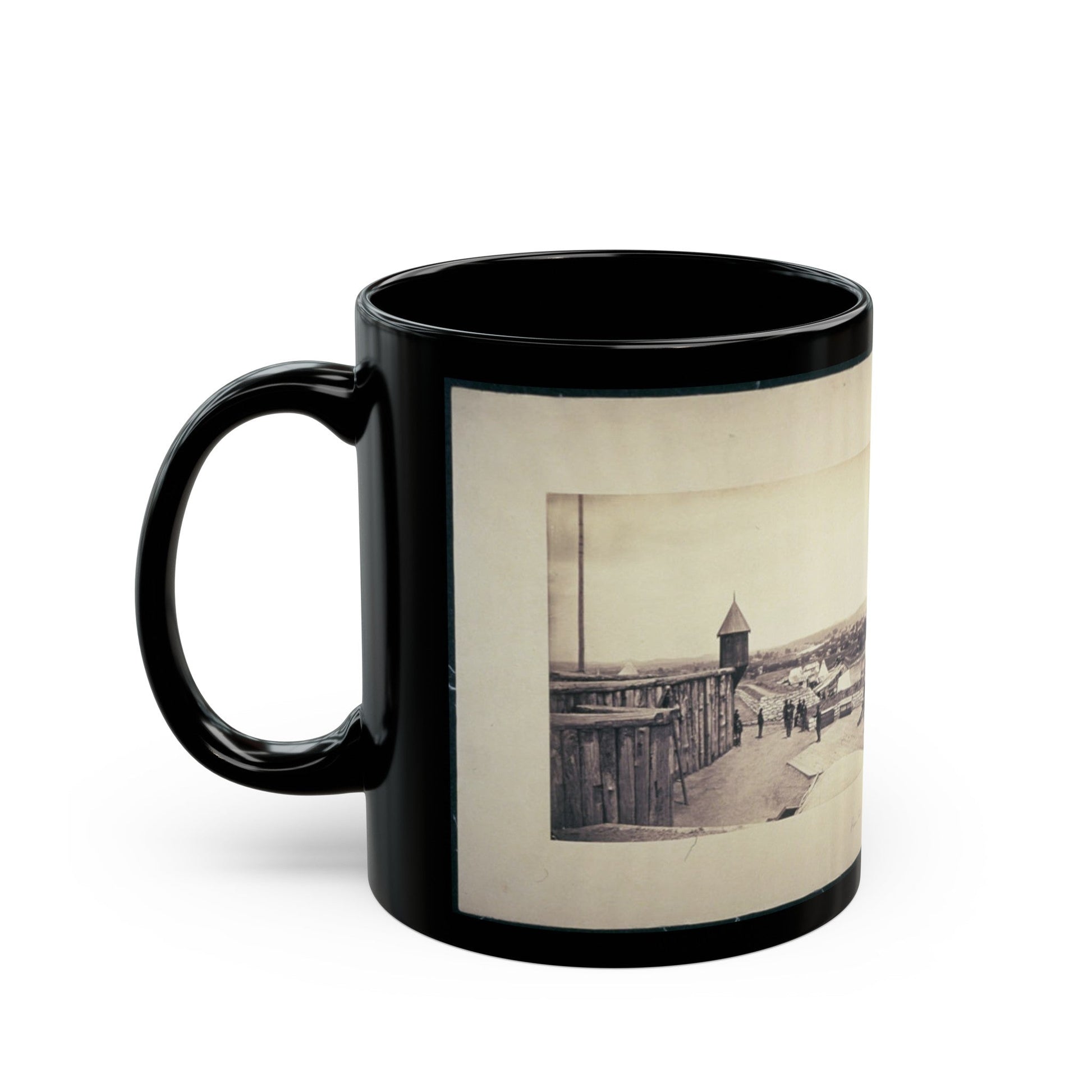 Nashville, Tenn., From Fort Negley Looking Northeast (U.S. Civil War) Black Coffee Mug-The Sticker Space