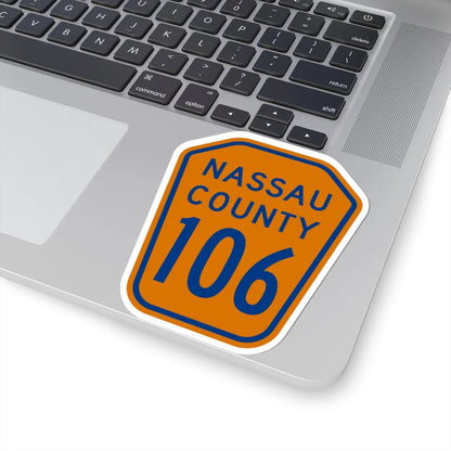 Nassau County 106 NY (New York) (Road Sign) STICKER Vinyl Kiss-Cut Decal - The Sticker Space