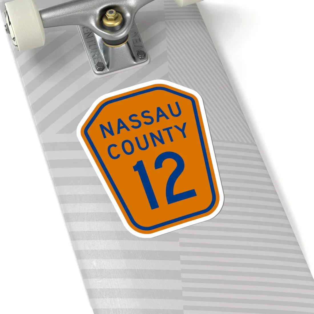 Nassau County 12 NY (New York) (Road Sign) STICKER Vinyl Kiss-Cut Decal - The Sticker Space