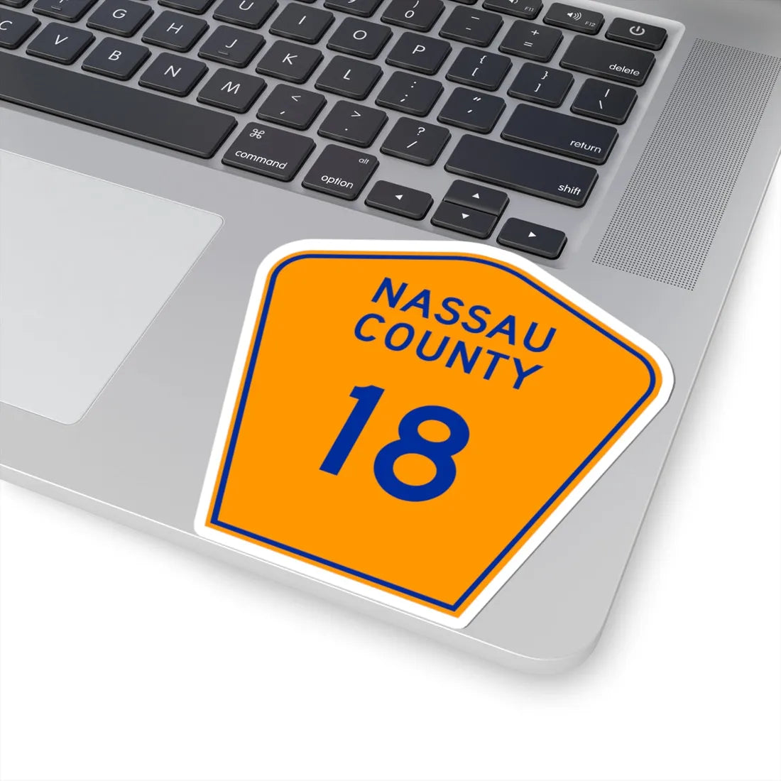 Nassau County 18 NY (New York) (Road Sign) STICKER Vinyl Kiss-Cut Decal - The Sticker Space