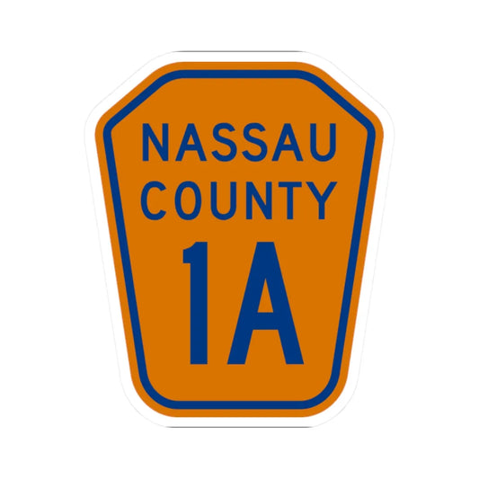 Nassau County 1A NY (New York) (Road Sign) STICKER Vinyl Kiss-Cut Decal 2 Inch White - The Sticker Space