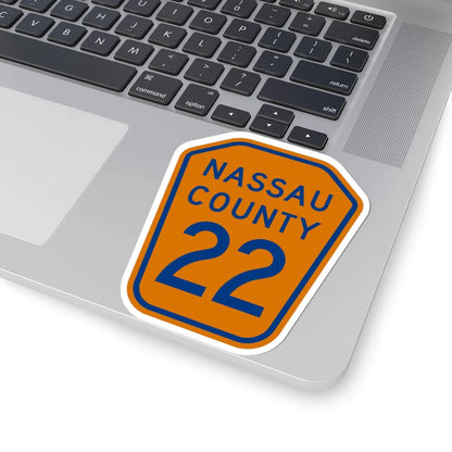 Nassau County 22 NY (New York) (Road Sign) STICKER Vinyl Kiss-Cut Decal - The Sticker Space