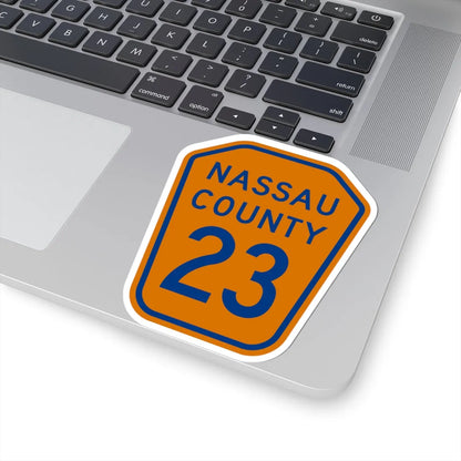 Nassau County 23 NY (New York) (Road Sign) STICKER Vinyl Kiss-Cut Decal - The Sticker Space