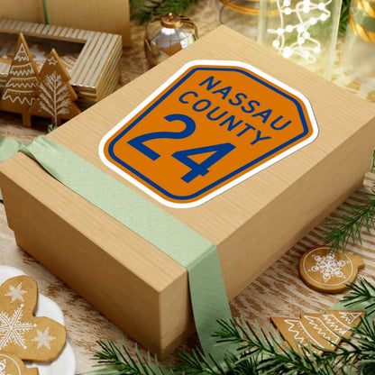 Nassau County 24 NY (New York) (Road Sign) STICKER Vinyl Kiss-Cut Decal - The Sticker Space