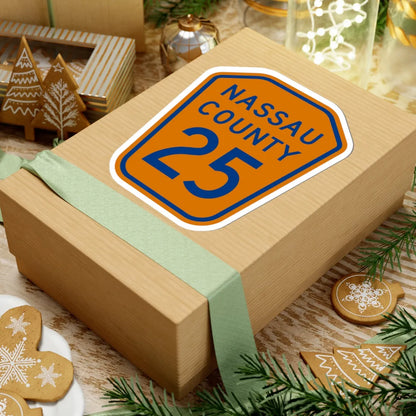 Nassau County 25 NY (New York) (Road Sign) STICKER Vinyl Kiss-Cut Decal - The Sticker Space