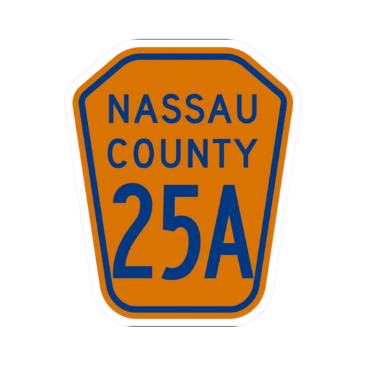 Nassau County 25A NY (New York) (Road Sign) STICKER Vinyl Kiss-Cut Decal 2 Inch White - The Sticker Space