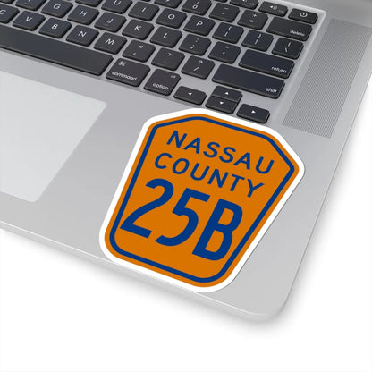 Nassau County 25B NY (New York) (Road Sign) STICKER Vinyl Kiss-Cut Decal - The Sticker Space