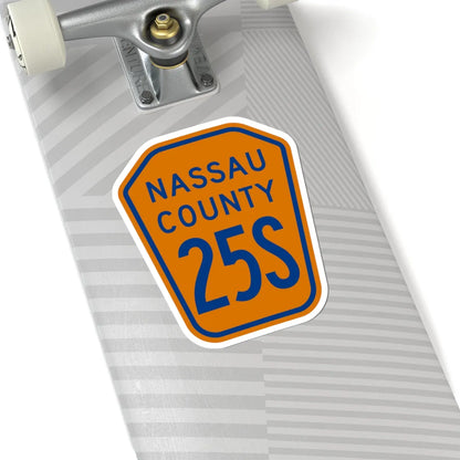 Nassau County 25S NY (New York) (Road Sign) STICKER Vinyl Kiss-Cut Decal - The Sticker Space