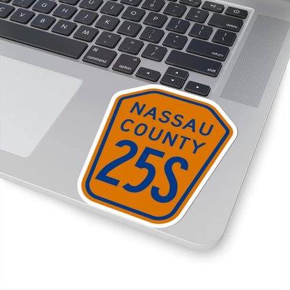 Nassau County 25S NY (New York) (Road Sign) STICKER Vinyl Kiss-Cut Decal - The Sticker Space