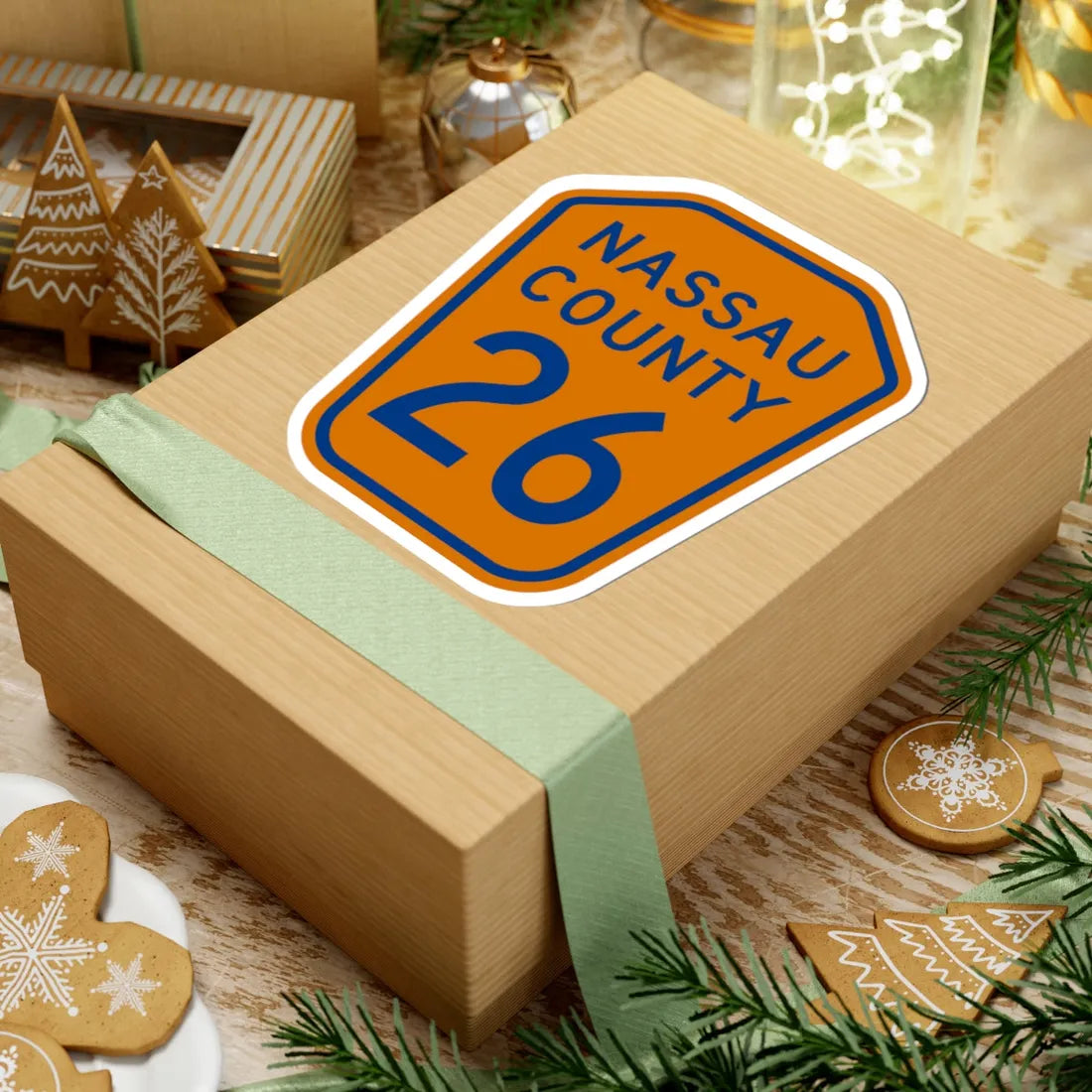 Nassau County 26 NY (New York) (Road Sign) STICKER Vinyl Kiss-Cut Decal - The Sticker Space