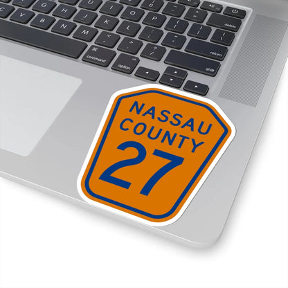 Nassau County 27 NY (New York) (Road Sign) STICKER Vinyl Kiss-Cut Decal - The Sticker Space