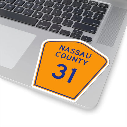 Nassau County 31 NY (New York) (Road Sign) STICKER Vinyl Kiss-Cut Decal - The Sticker Space