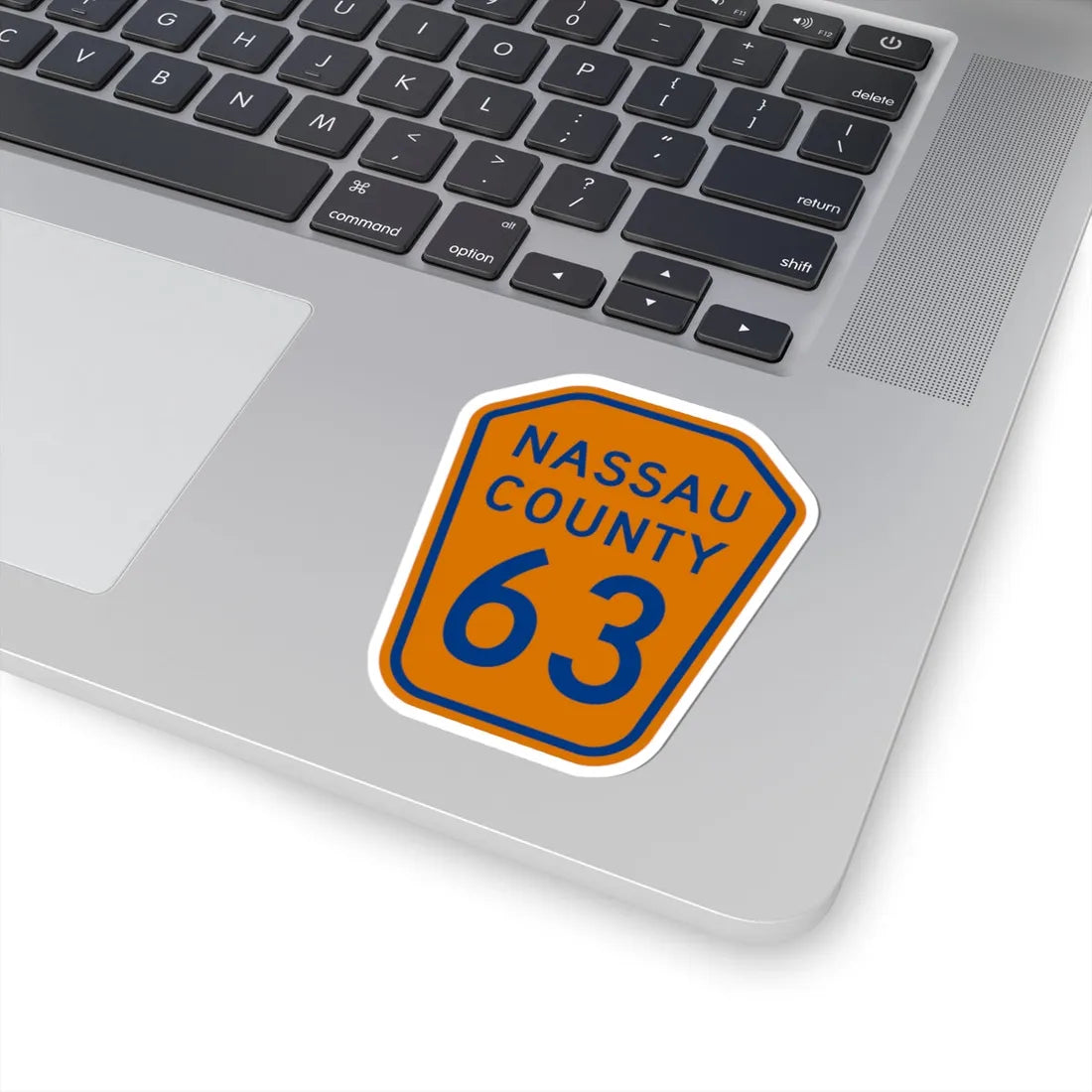Nassau County 63 NY (New York) (Road Sign) STICKER Vinyl Kiss-Cut Decal - The Sticker Space
