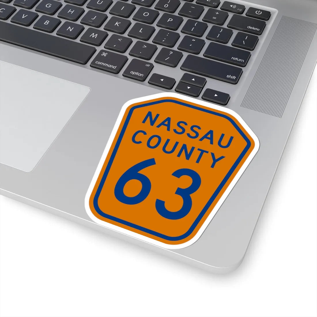 Nassau County 63 NY (New York) (Road Sign) STICKER Vinyl Kiss-Cut Decal - The Sticker Space