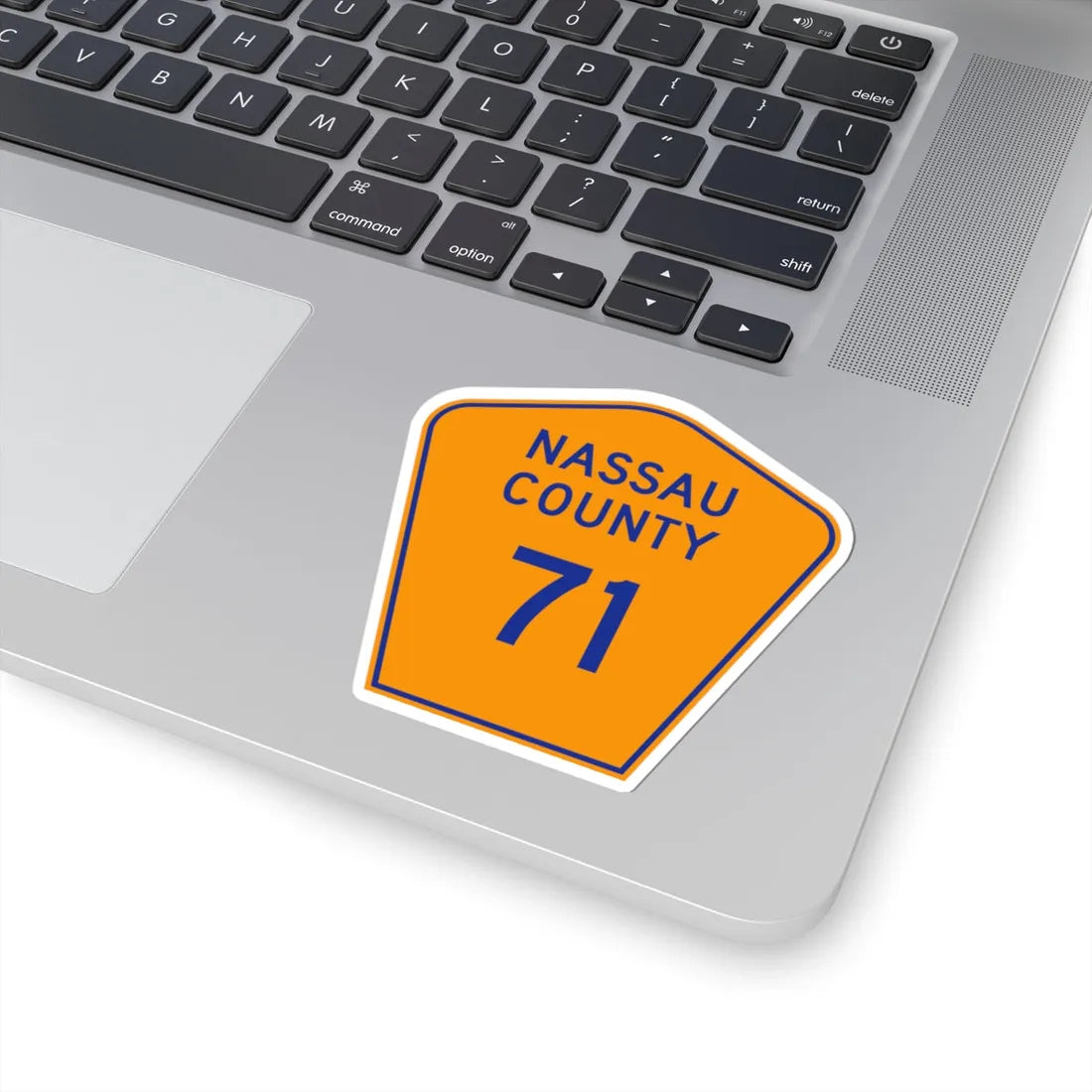 Nassau County 71 NY (New York) (Road Sign) STICKER Vinyl Kiss-Cut Decal - The Sticker Space