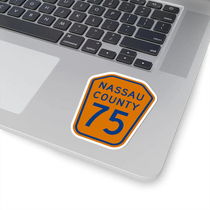 Nassau County 75 NY (New York) (Road Sign) STICKER Vinyl Kiss-Cut Decal - The Sticker Space